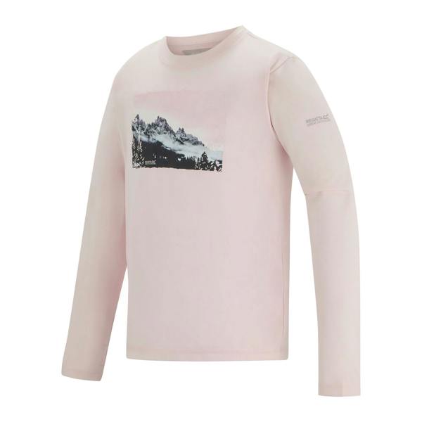 Regatta Childrens/Kids Alvarado Scenery Long-Sleeved Winter T-Shirt - Pink Haze - 