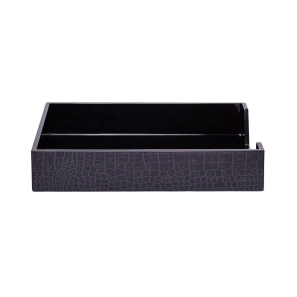 Chelsea Paper Tray - Luxury Croc Noir