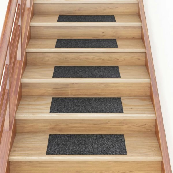 Berkfield Self-adhesive Stair Mats Rectangular 15 pcs 60x25 cm Grey