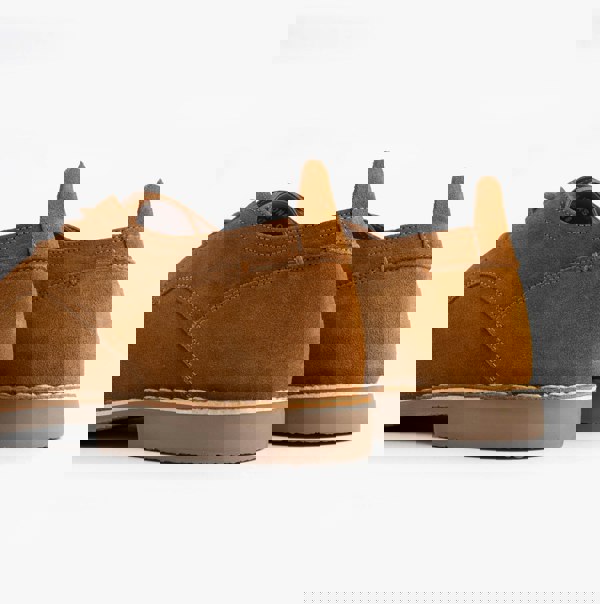 Popps JONAS Mens Suede Desert Shoes Cognac