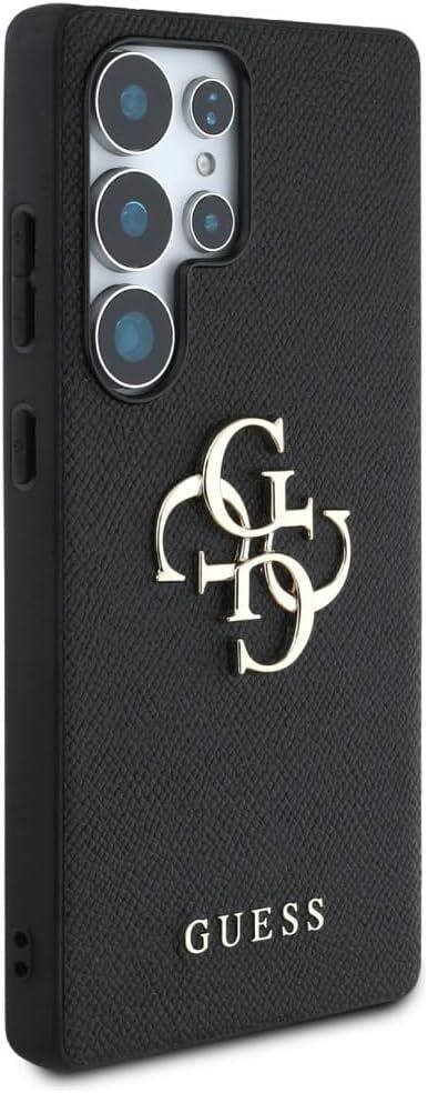 Guess Grained Big 4G Logo Small Classic Logo Case for Samsung Galaxy S25 Ultra 6.9" Black - GUHCS25LPGT4MBK