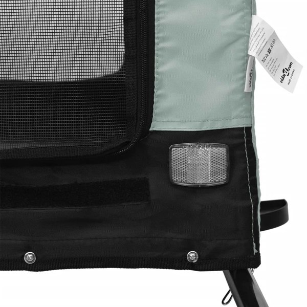 Berkfield Dog Bike Trailer Grey and Black Oxford Fabric and Iron