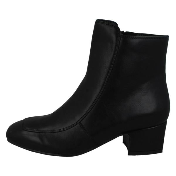 Spot On Ladies Spot On Mid Heel Ankle Boots F51095
