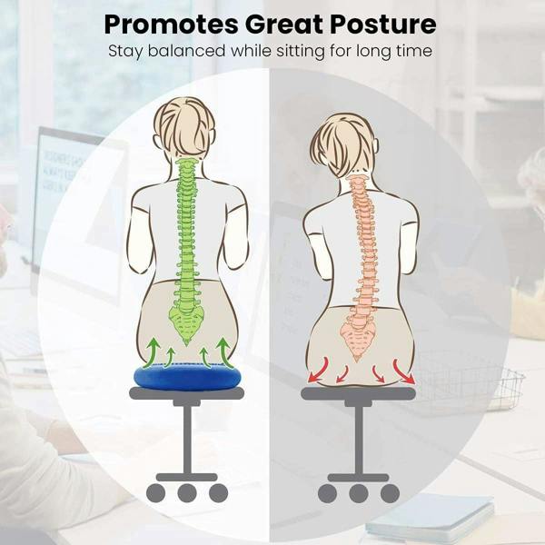 ROMIX Wobble Cushion, 34cm Inflatable Balance Disc with Pump for Core Training and Sitting Posture Support
