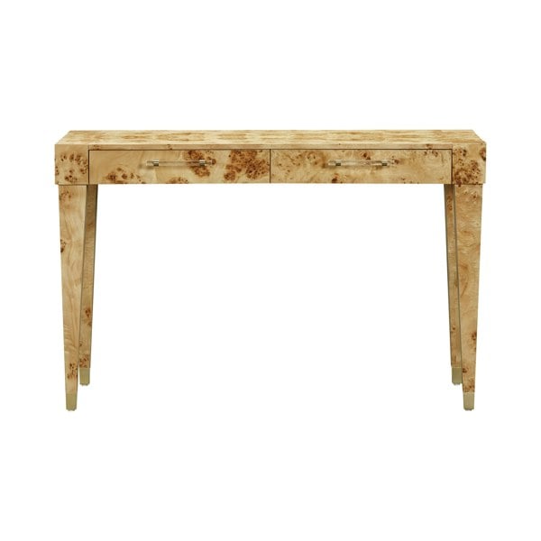 Furniture Edit Brandyss Natural Burl Work Desk Dressing Table