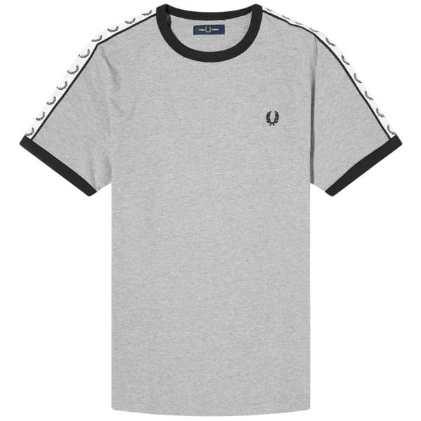 Fred Perry Taped Ringer Steel Marl T-Shirt XS