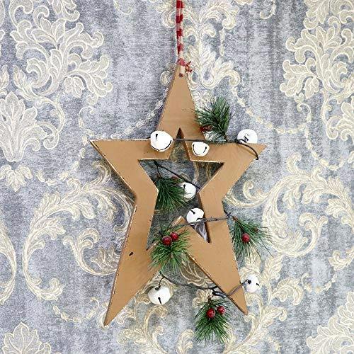 25cm Wooden Hanging Star Decoration in Light Brown for Christmas Home Decor image 5