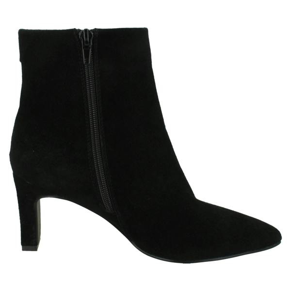 Spot On Ladies Spot On High Heel Leather Ankle Boots with Pointed Toe Inside Zip F51213