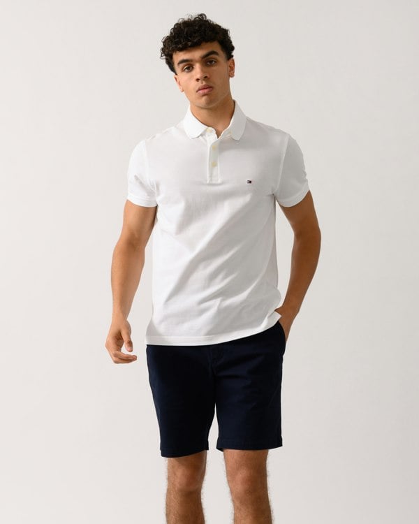 Tommy Hilfiger Core 1985 Slim Mens Polo Shirt - White