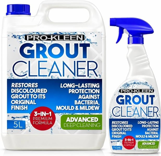 ProKleen 5L + 750ml Pro-Kleen Tile Grout Cleaner Restorer Reviver Kitchen Bathroom