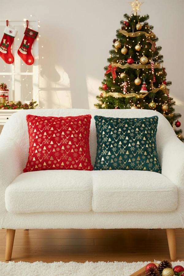 Christmas Themed Plush Throw Pillows