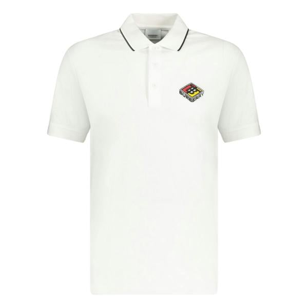 Burberry Graphic Logo Print Polo White - chancefashionco