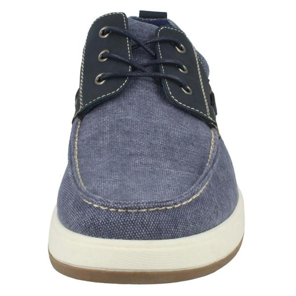 Hush Puppies Mens Hush Puppies Canvas Boat Shoes Aiden