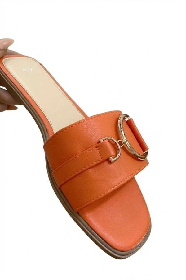 Ashleigh Gold Detail Sliders - Orange_wb