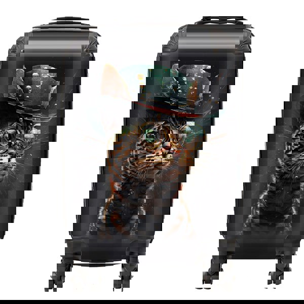 Warren Reed Bengal Cat Face Glasses And Hat Splashart Suitcase
