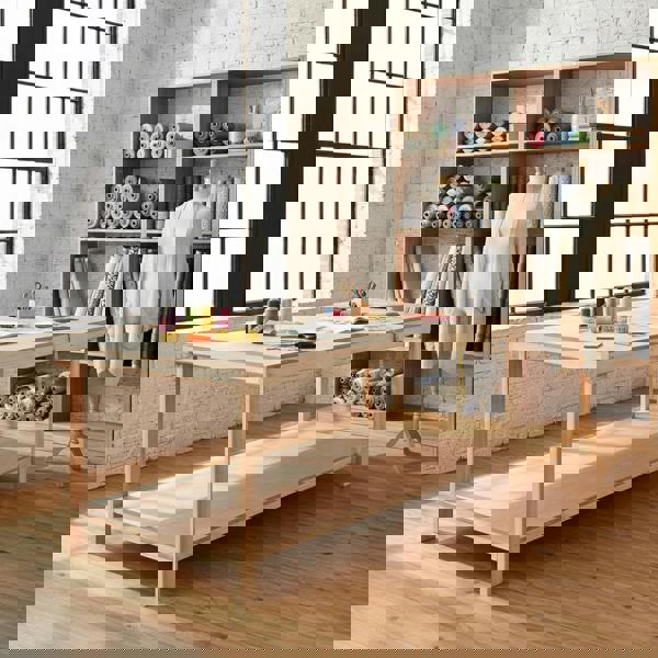 Arbor Garden Solutions Wooden Workbench Eucalyptus Hardwood Top Depth-4ft