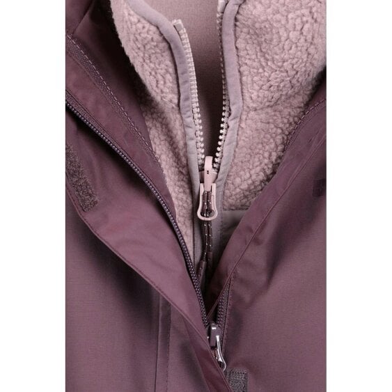 Mountain Warehouse Womens Hannah Borg 3-in-1 Jacket - Burgundy