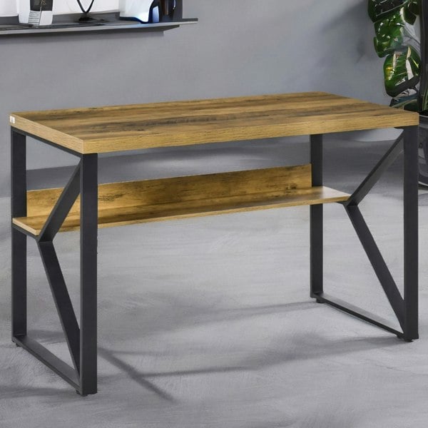 Rafaelo Mobilia Industrial 120CM Wide Computer Desk With Metal Frame