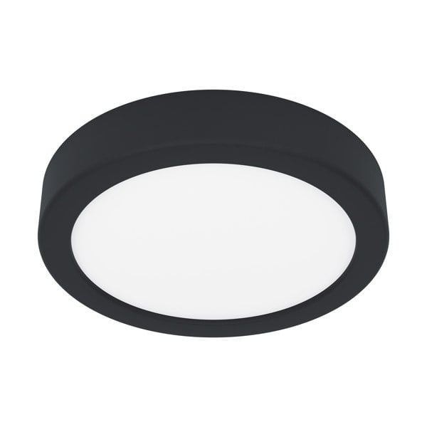 EGLO Fueva 6 Ultra-Slim Surface-Mounted Integrated Black Round LED Light WBS