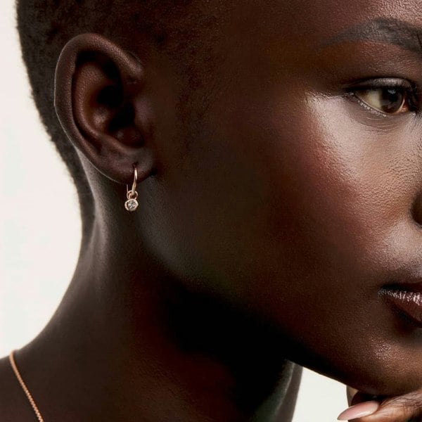 Ted Baker SINALAA Rose Gold Tone Crystal Huggie Earrings TBJ3028-24-02