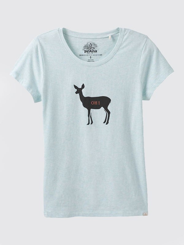 Prana Graphic Women's Top - Aqua Deer