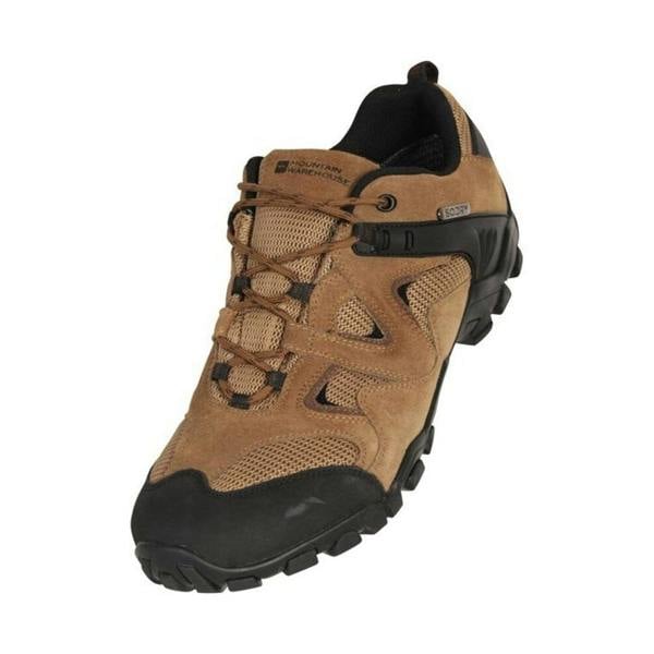 Mountain Warehouse Mens Curlews Waterproof Suede Walking Shoes - Dark Beige