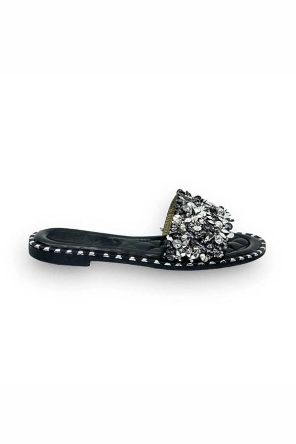 Love Lemonade Crystal Clustered Sliders Black Diamond