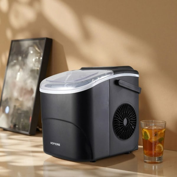 Living and Home Portable Ice Maker Machine Countertop with Handle