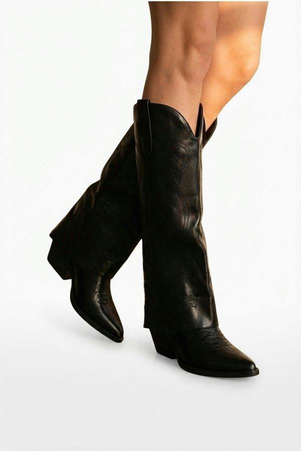 ikrush Ivy Womens Embroidered Western Cowboy Boots