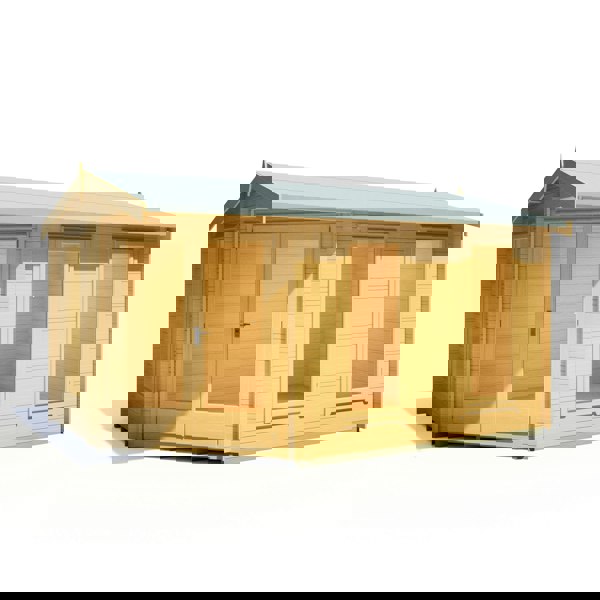 Shire 10x14 Rivington Corner log cabin 28mm logs