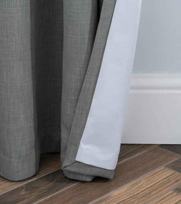 Smart Living Linen Look Blackout Eyelet Curtain - Charcoal