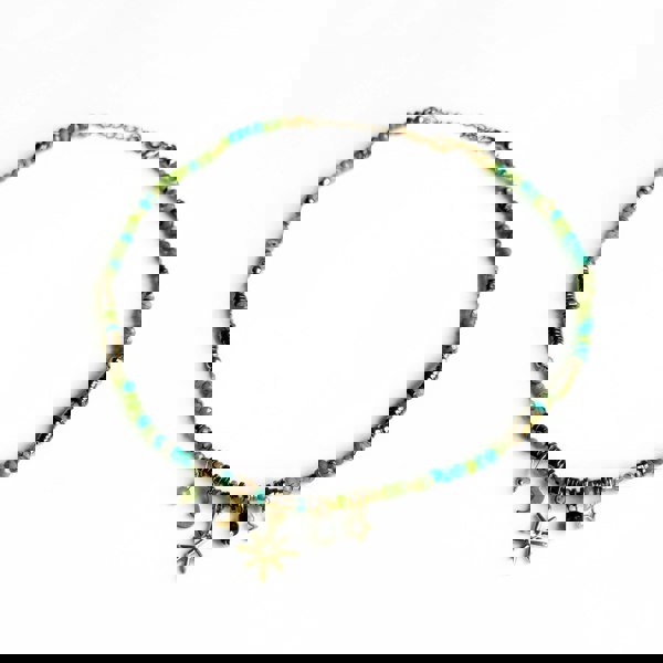 Luxe Tones Gaia Aqua Beaded Necklace