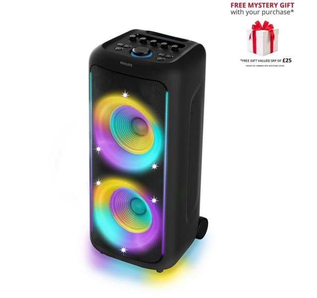 Philips TAX5000 Bluetooth Party Speaker, 200W Max Sound - Free Gift RRP £20!