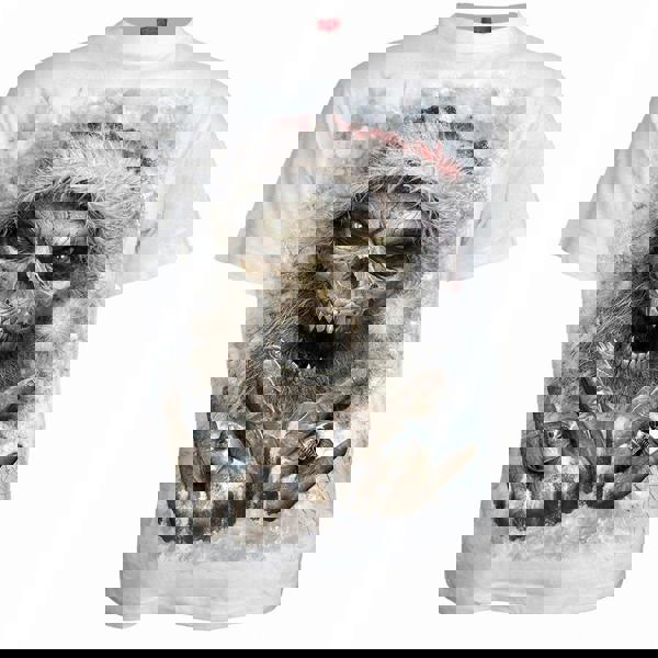 ROCK SANTA - T-Shirt White - Spiral USA