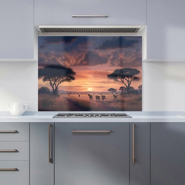 Warren Reed - Designer Lions' Twilight Journey Kitchen Splashback