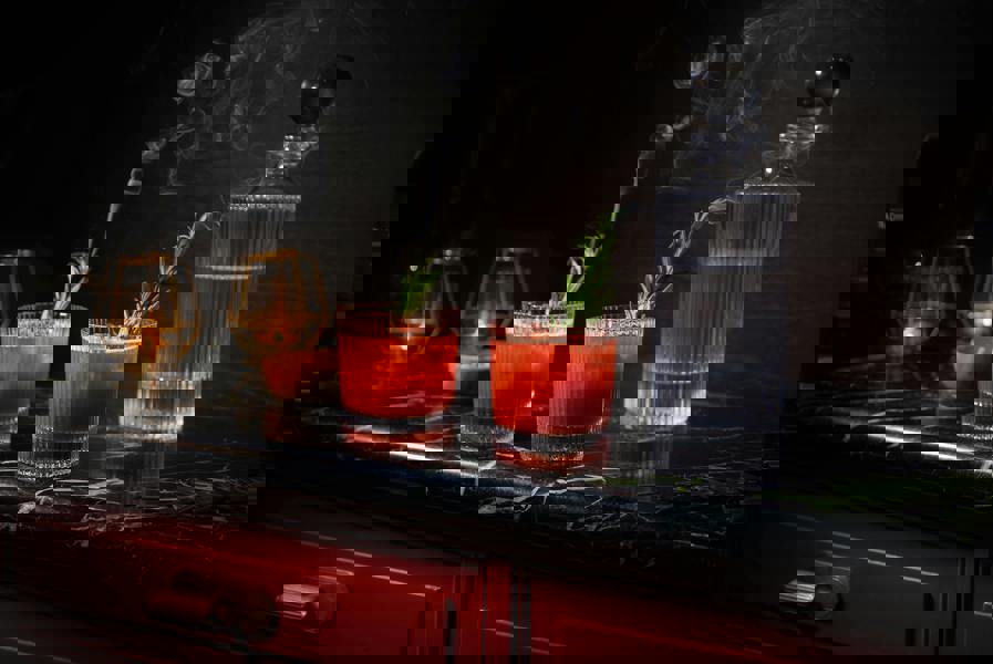 BarCraft Glass Decanter 750ml with Set of 2 Tumblers 270ml