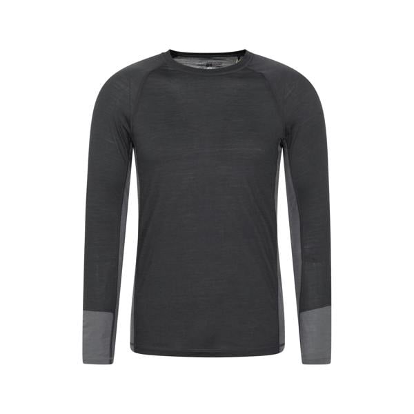 Mountain Warehouse Mens Long-Sleeved Base Layer Top - Charcoal - 