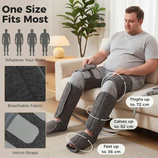 Heating Compression Machine Leg Massager with Heat, Compression, 3 Auto Modes & 3 | Rackhams