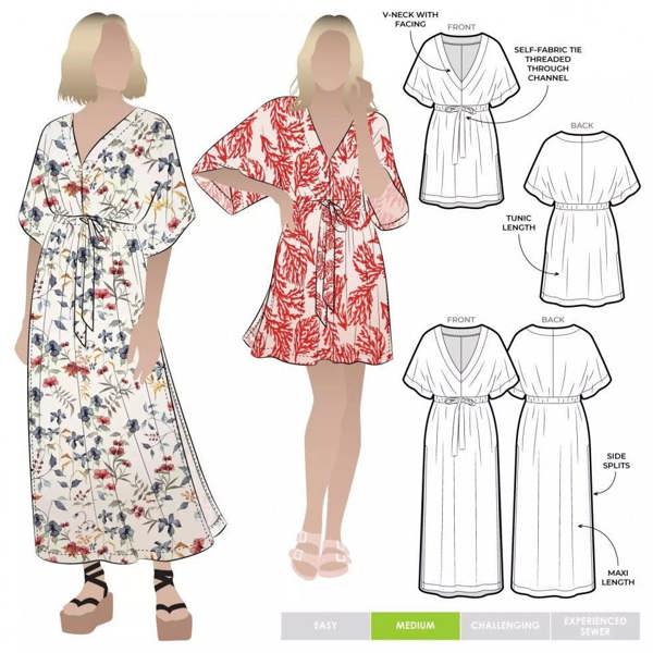 Style Arc Sewing Pattern Summer Coverup - Dresses for Women - Intermediate