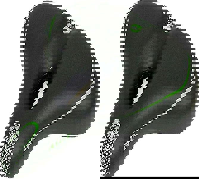 Awe Adult Gel Bike/E-Bike/City Bicycle Saddle Large Green/Black