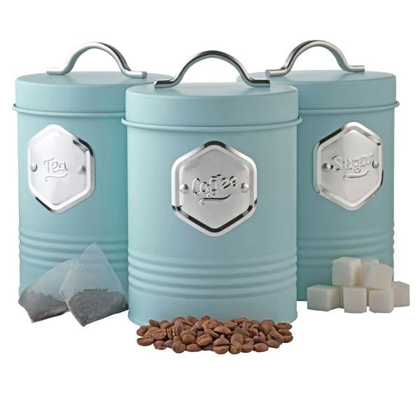 Cooks Professional 3 Piece Kitchen Storage Set | Blue / Silver