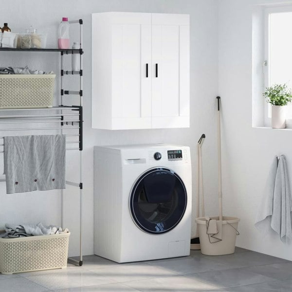 Berkfield Wall Mounted Cabinet White 69.5x34x90 cm Engineered Wood