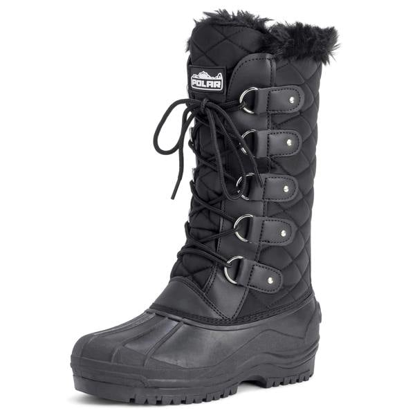 VIVA Polar Womens Tall Quilted Tactical Mountain Knee High Walking Boots