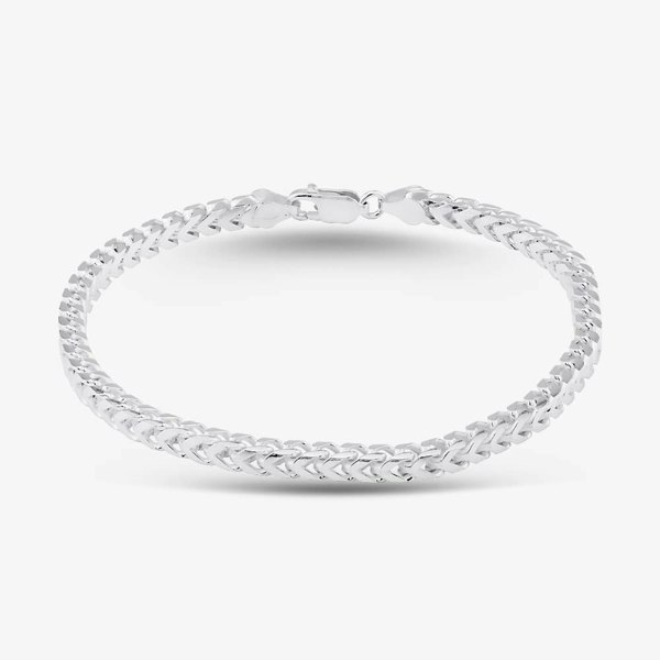 T. H. Baker Silver 8.5 Inch Foxtail Chain Bracelet SOFV-360-AG-8.5