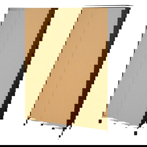 Furniture To Go Barcelona Wardrobe with 2 doors + 1 mirror door + 2 drawers Matt Black