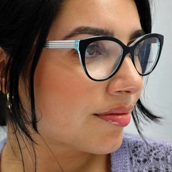 Tiffany Glasses Frames TF2180 8275 Havana Crystal Blue 54mm