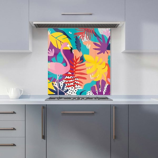 Warren Reed - Designer Tropical Flamingoes Kitchen Splashback