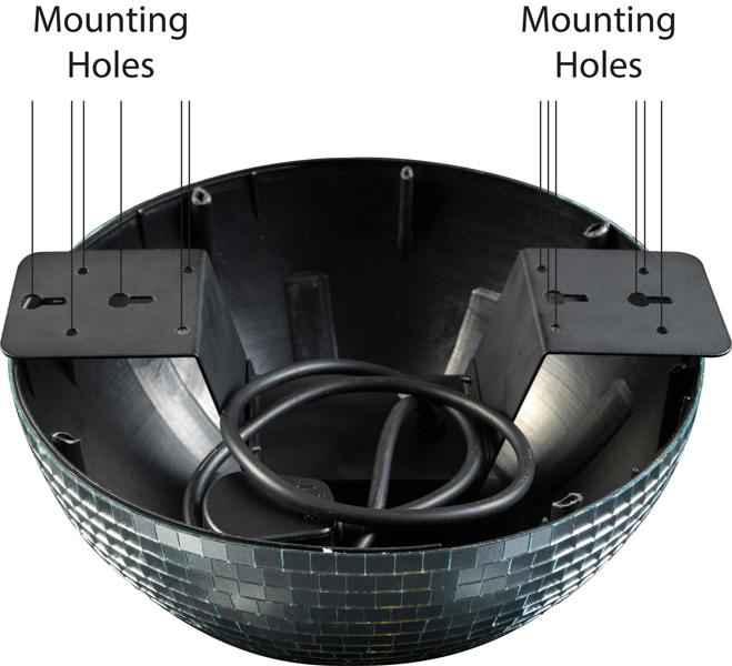 FX Lab Half Mirror Ball with Built In Motor
