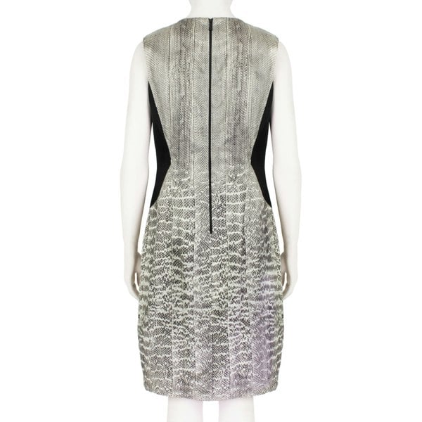 Jason Wu snake python print silk dress black grey hourglass