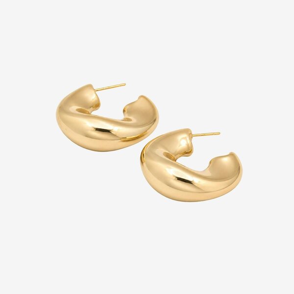 Uchi & Soto Nami Gold Wave Hoops